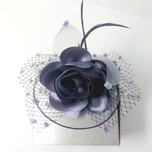 Nordstrom Floral Net Fascinator Clip